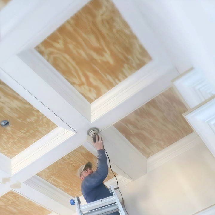 diy coffered ceiling tutorial