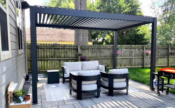 diy freestanding hanso pergola