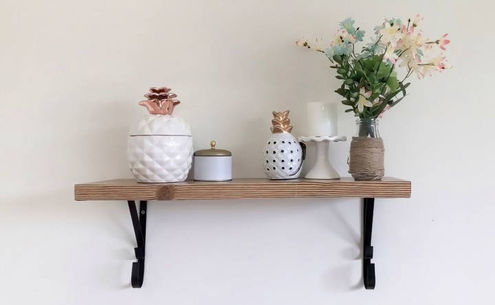 easy diy dollar tree shelf