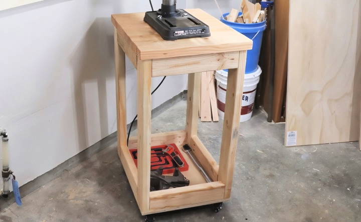 free drill press stand woodworking plan