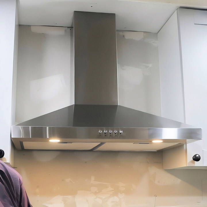 how to install a range hood vent through ceiling