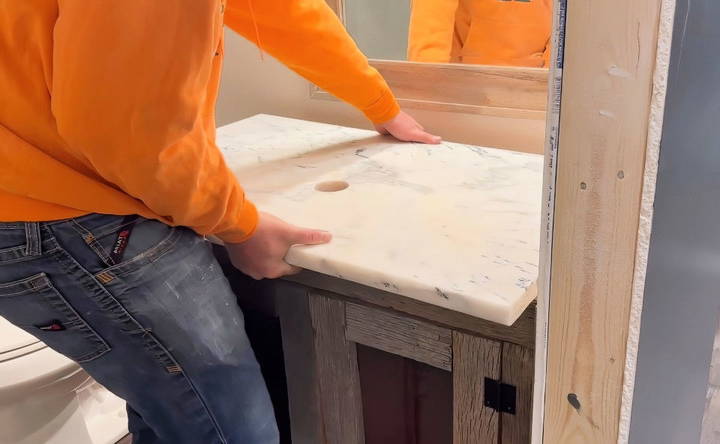 installing the countertop