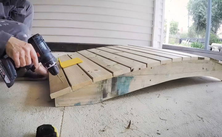 installing the decking slats