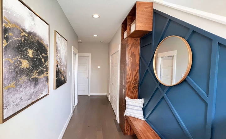 make your own entryway accent wall