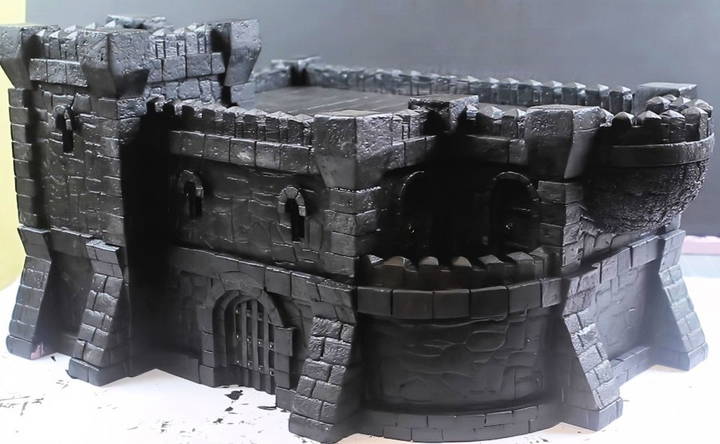 painting and texturing the castle