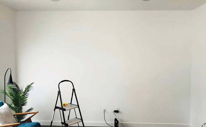 preparing the wall for tv accent wall