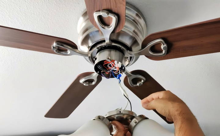 remove the ceiling fan housing