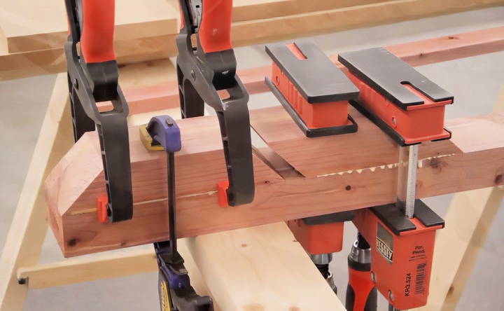 shaping the pieces into skateboard rack