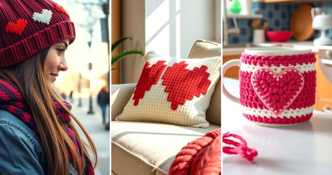 20 Crochet and Knitting Valentines Day Project Ideas