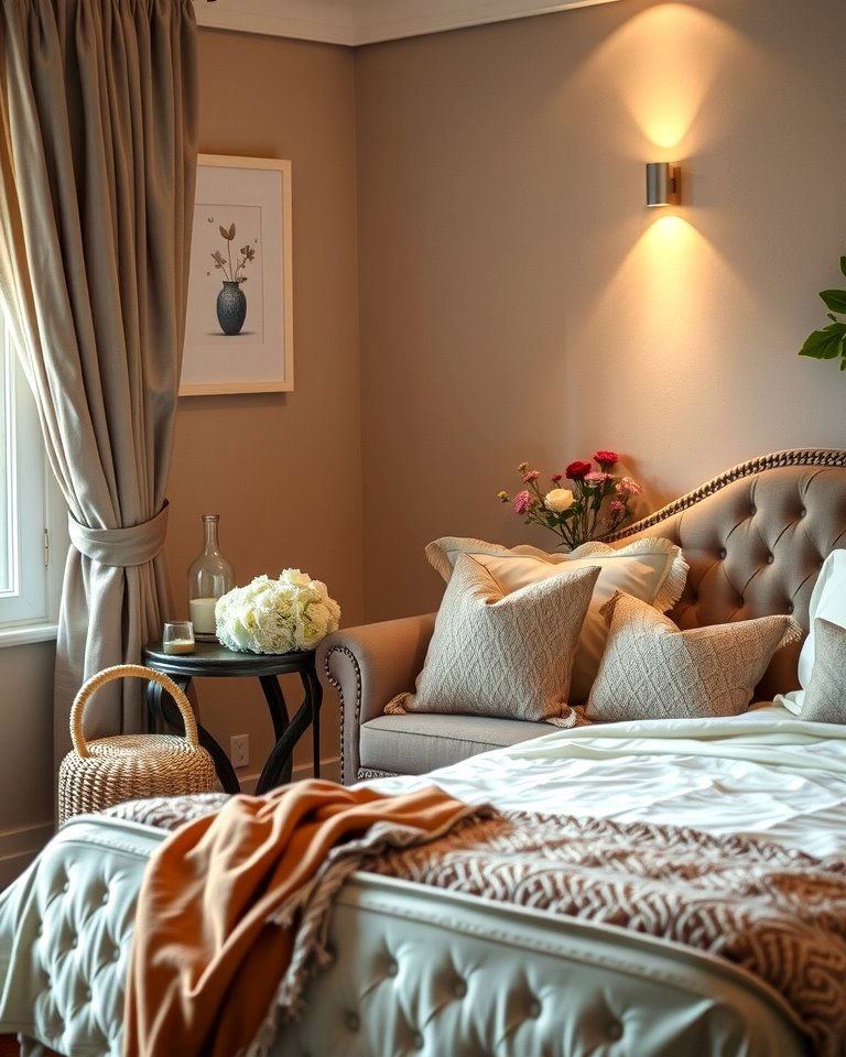 Cozy Seating Nook - 15 Romantic Valentine's Day Bedroom Decor Ideas for Couples