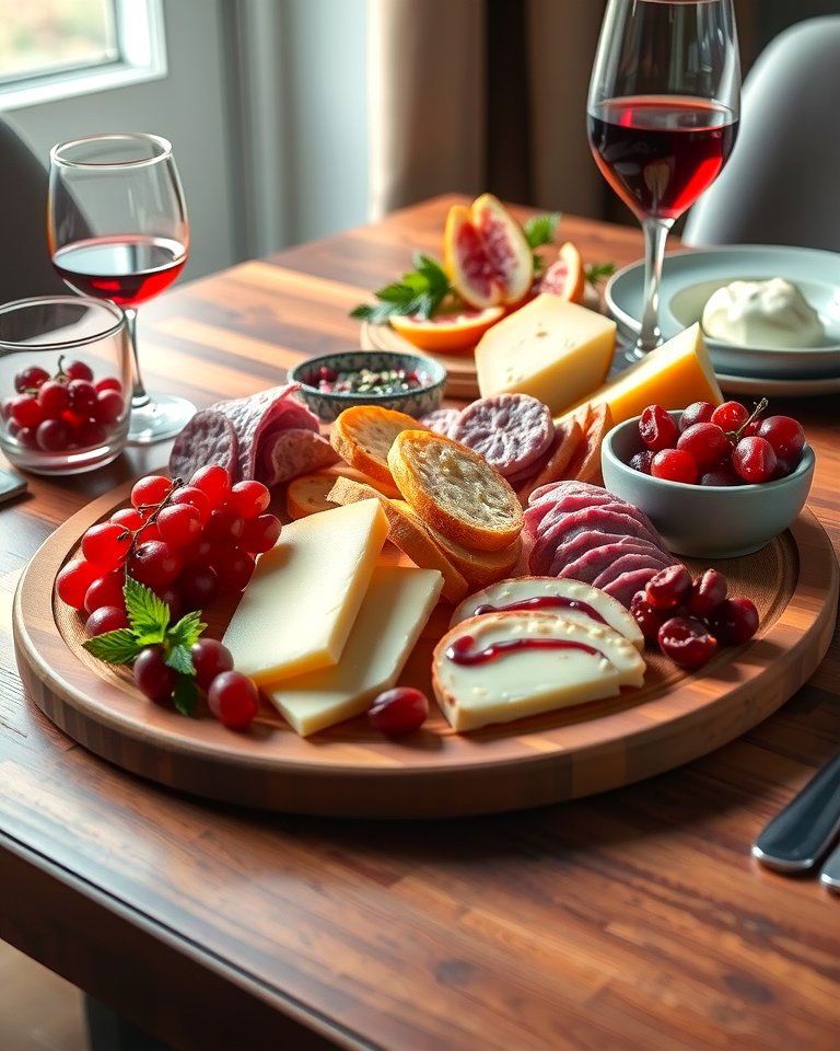Cupids Cranberry and Cheddar Charm - 20 Valentines Day Charcuterie Board Ideas