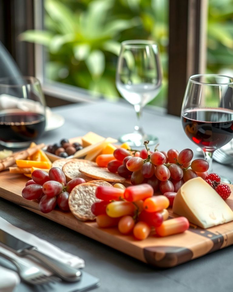 Gourmet Grape and Gouda Grandeur - 20 Valentines Day Charcuterie Board Ideas