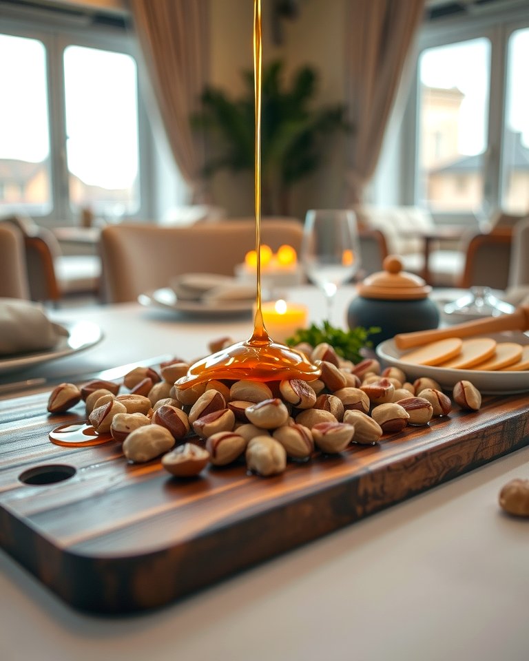 Heartfelt Honey and Hazelnut Harmony - 20 Valentines Day Charcuterie Board Ideas