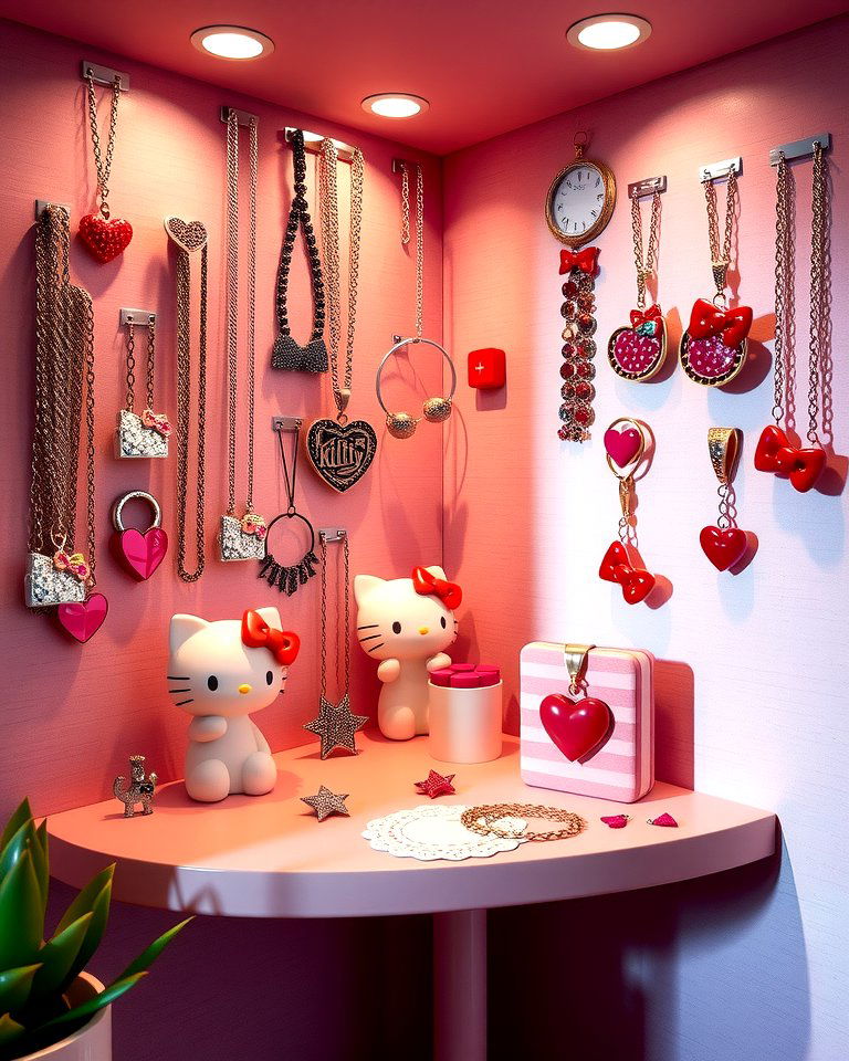 Hello Kitty DIY Jewelry - 20 Adorable Hello Kitty Valentines Day Crafts