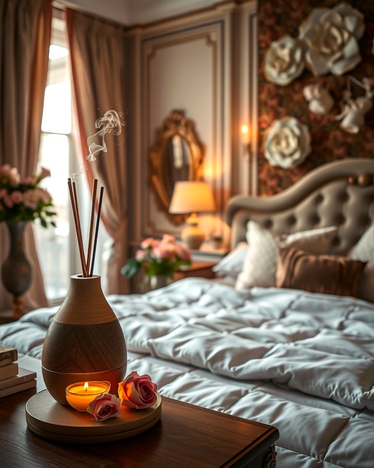 Romantic Scented Diffuser - 15 Romantic Valentine's Day Bedroom Decor Ideas for Couples