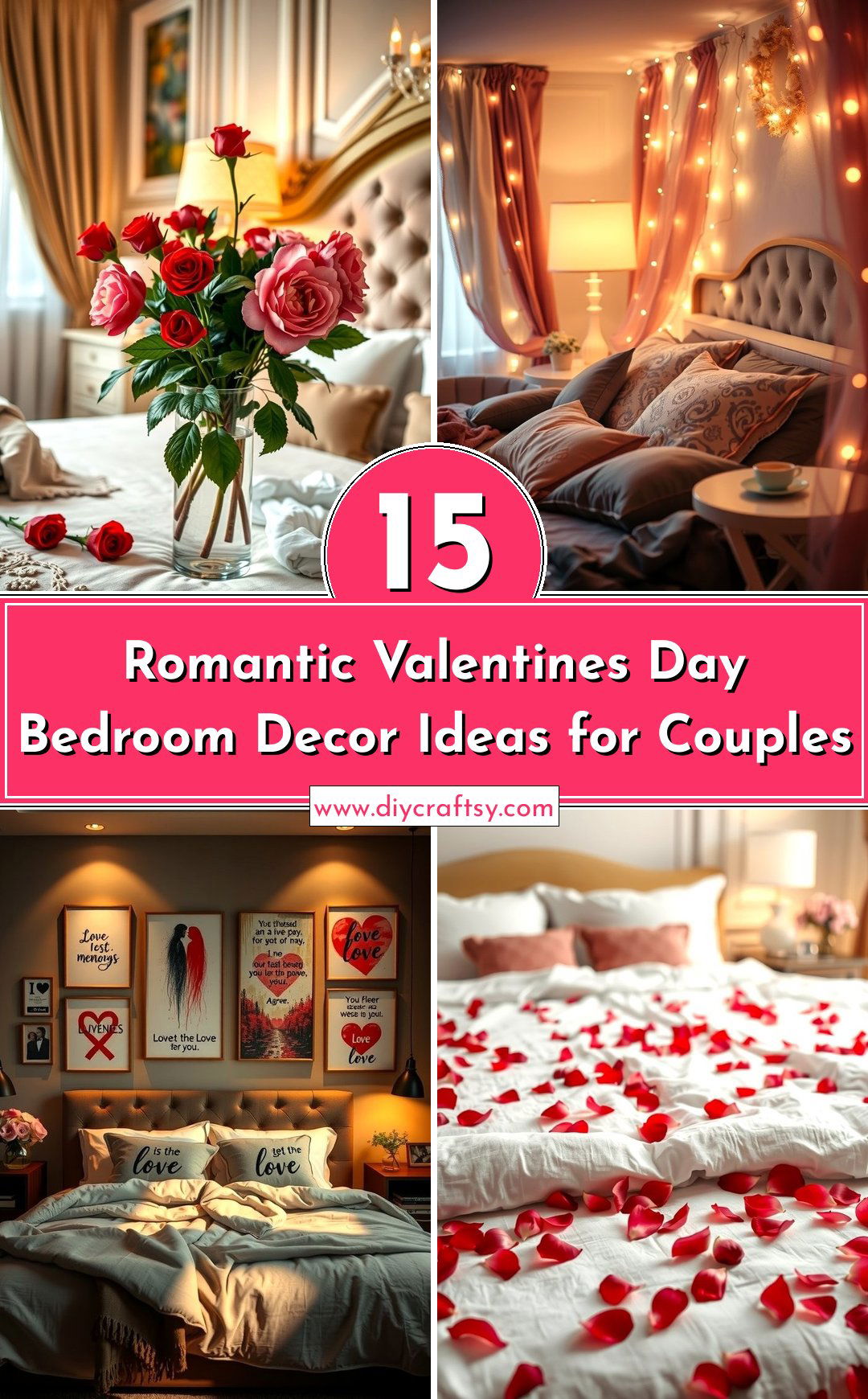 Romantic Valentines Day Bedroom Decor Ideas for Couples