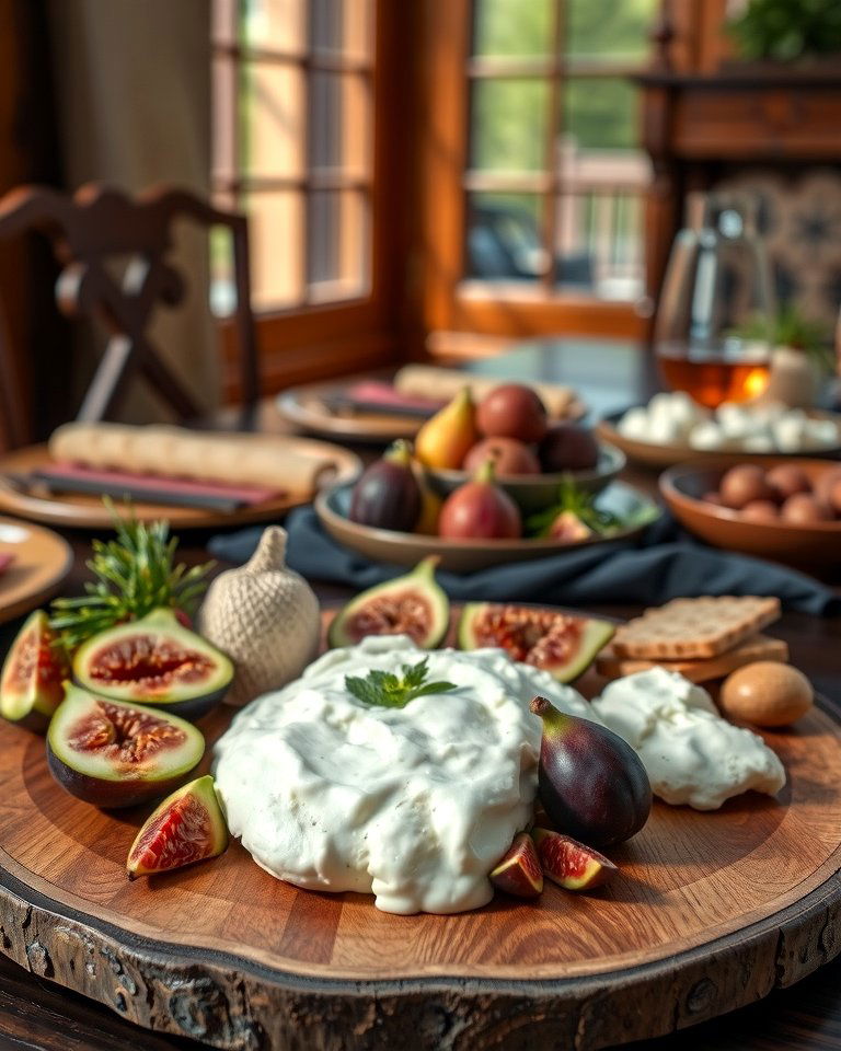 Rustic Fig and Ricotta Romance - 20 Valentines Day Charcuterie Board Ideas