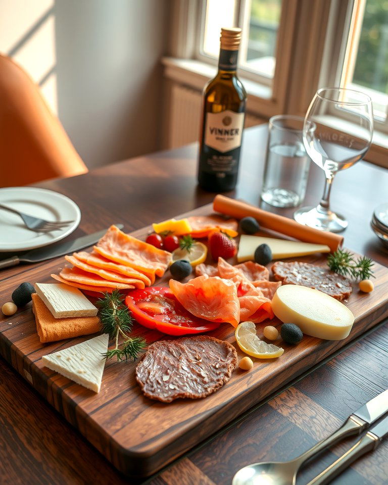 Vintage Vine and Vinegar Infused Creation - 20 Valentines Day Charcuterie Board Ideas