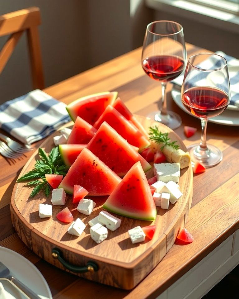 Whimsical Watermelon and Feta Fiesta - 20 Valentines Day Charcuterie Board Ideas