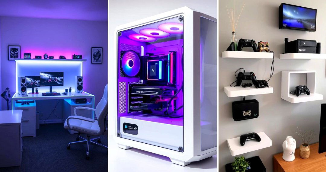 24 All-White Gaming Setup Ideas for a Sleek Home Office