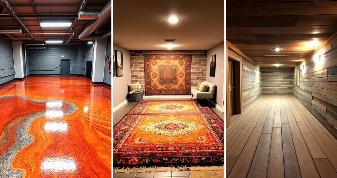 24 Basement Floor Ideas for Durable & Stylish Spaces