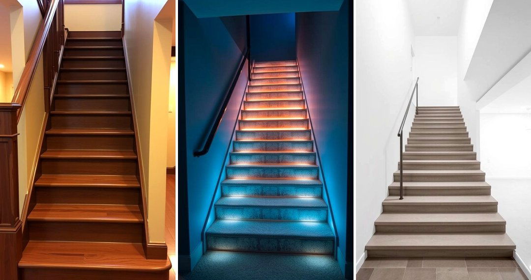 24 Safe & Stylish Basement Stair Ideas for Every Home