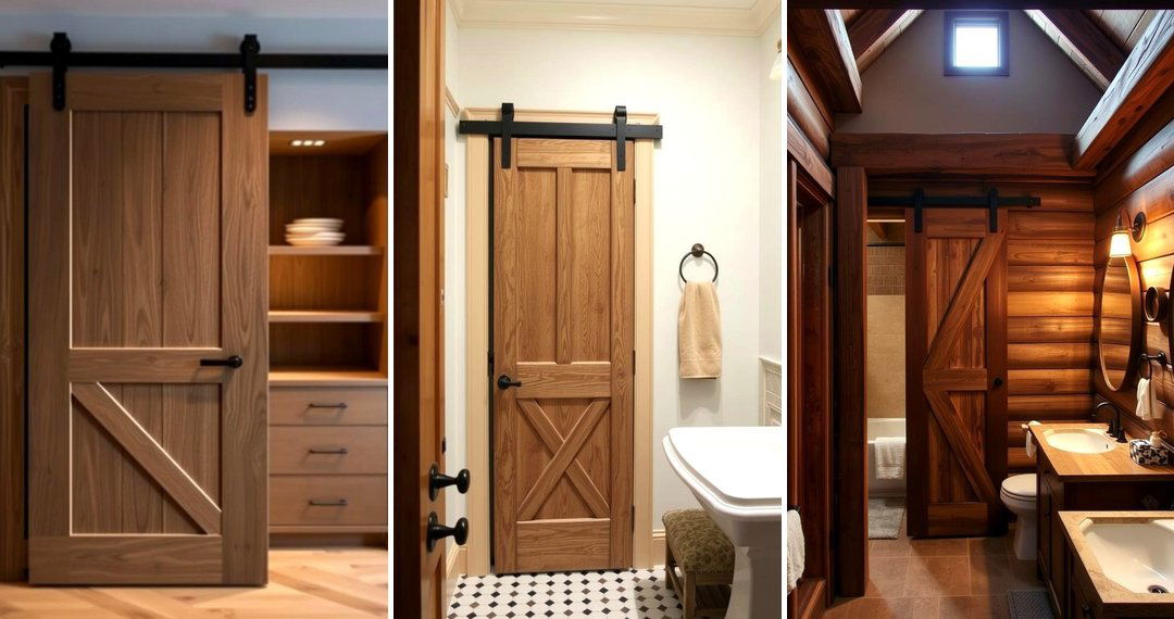 24 Rustic Bathroom Barn Door Ideas for Modern Spaces