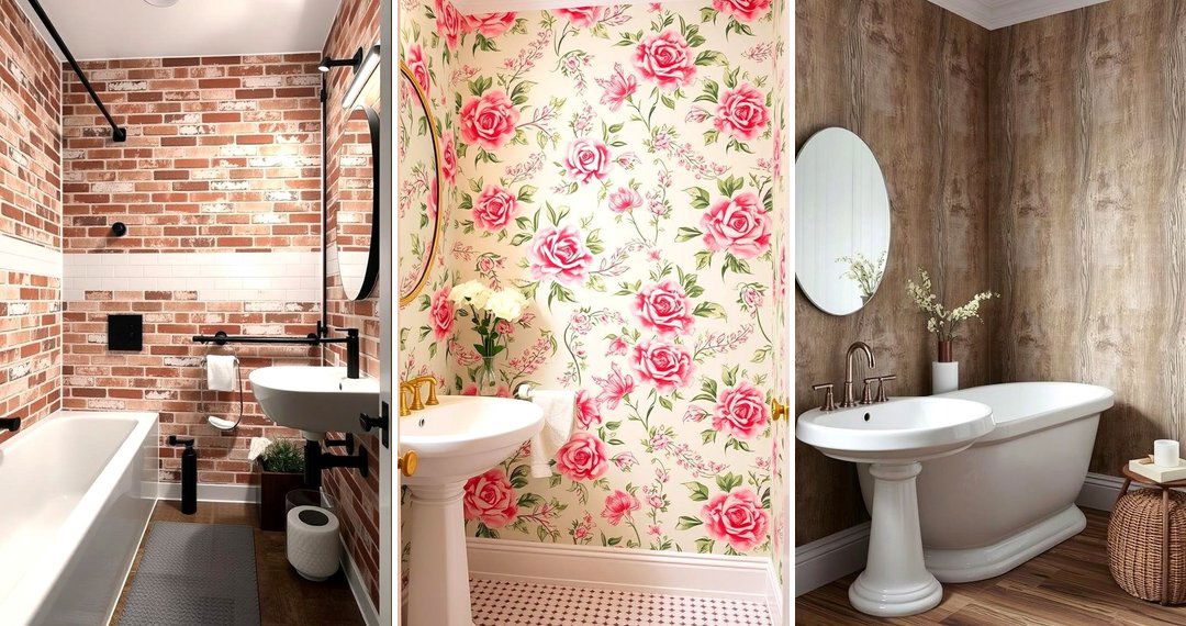 24 Bathroom Wallpaper Ideas for Bold Patterns