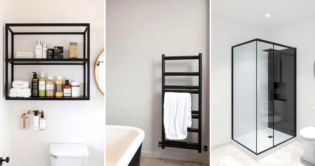 24 Bold Bathroom Designs with Black Fixtures for Modern Elegance