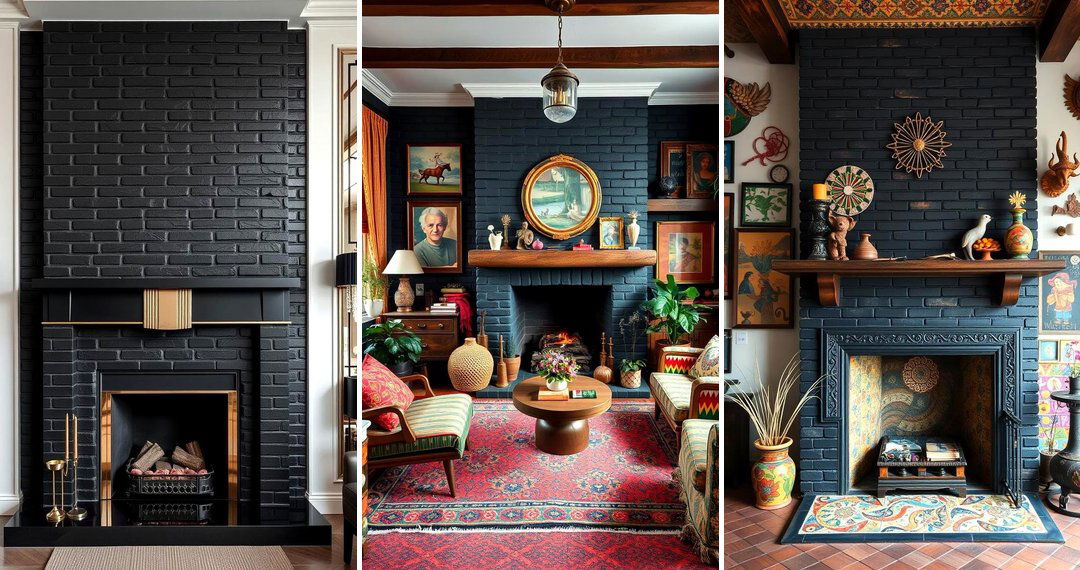 24 Black Brick Fireplace Ideas for a Bold Focal Point