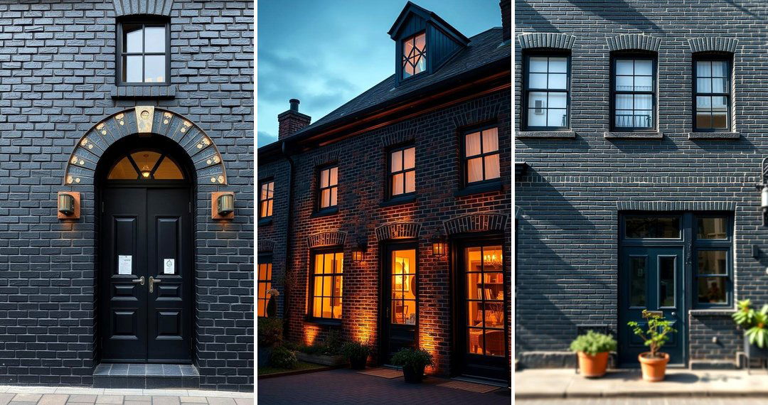 24 Black Brick House Exteriors