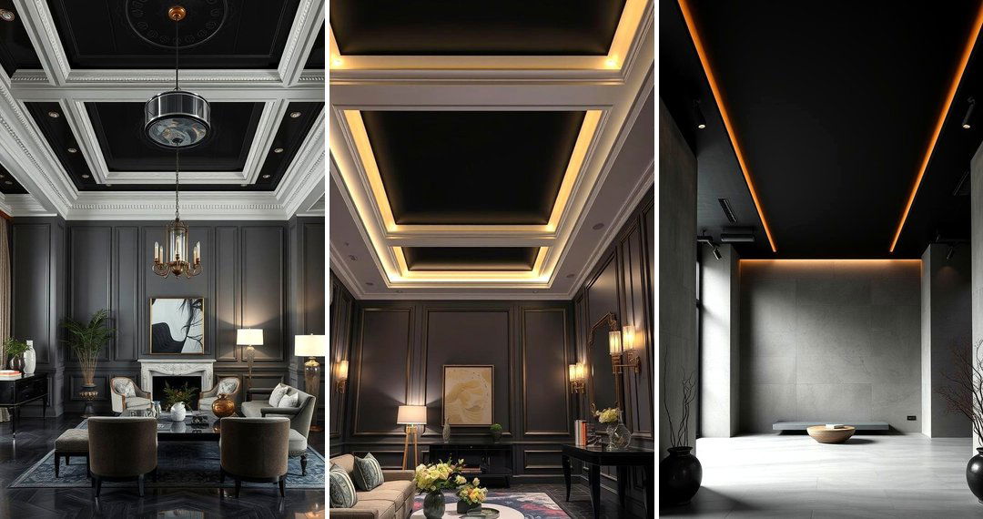 24 Black Ceiling & Grey Wall Ideas for Modern Interiors