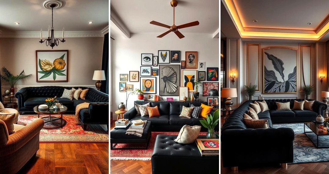 24 Black Couch Living Room Ideas for Bold Modern Elegance