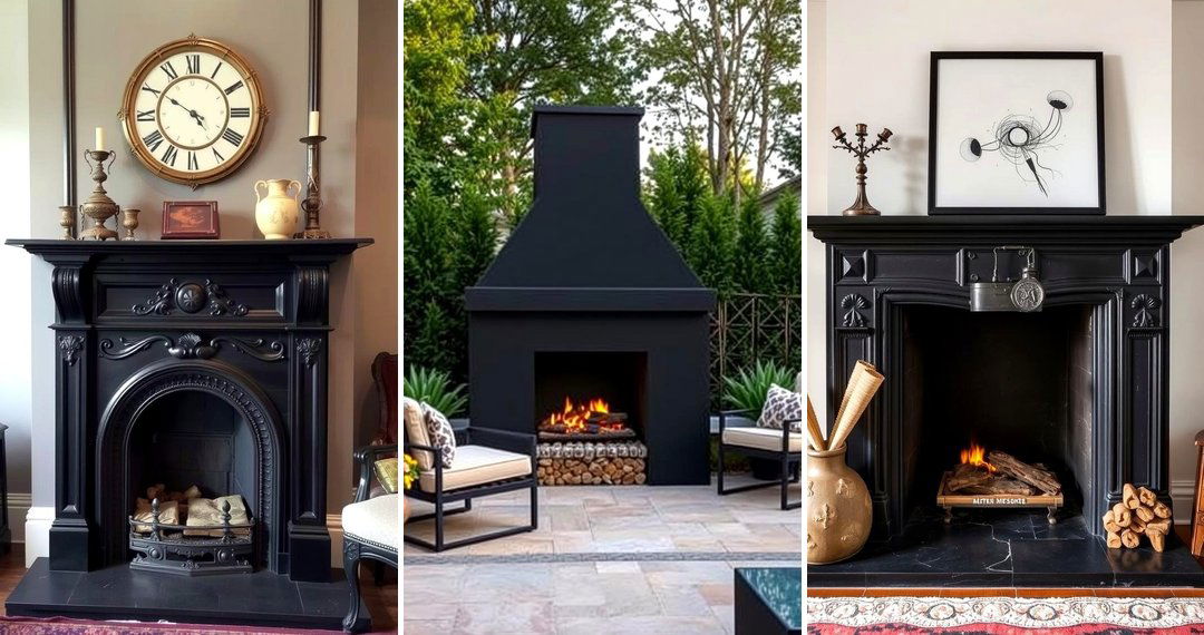 24 Modern Black Fireplace Concepts for Dramatic Interiors