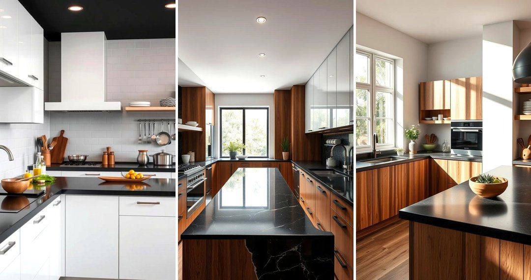 24 Black Kitchen Countertops: Bold Surface Material Ideas