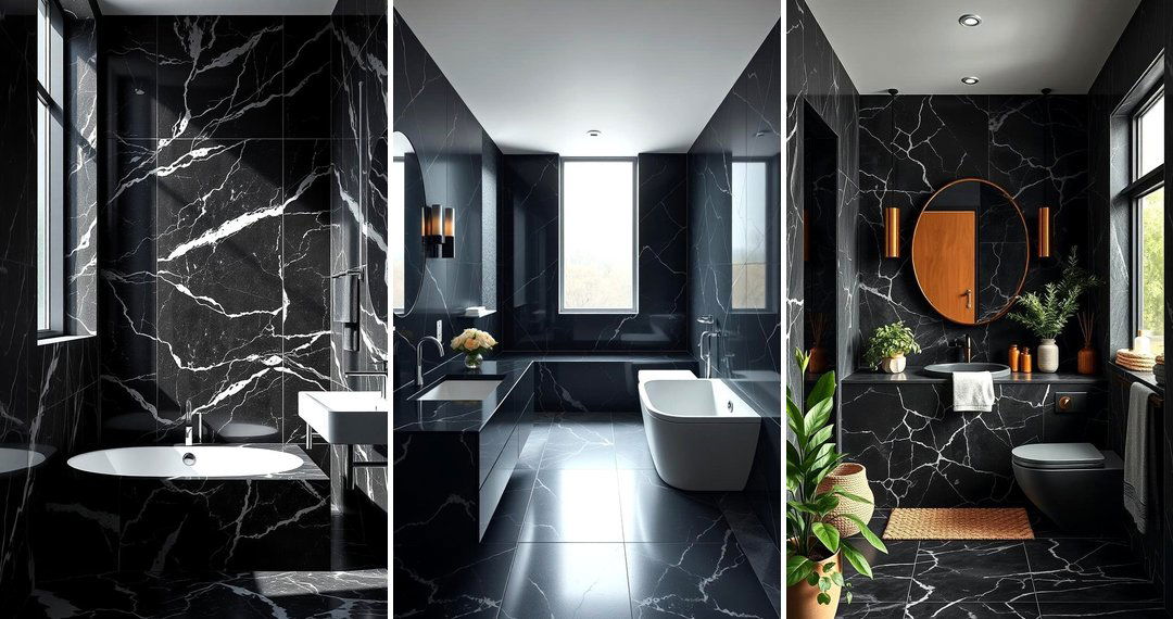 24 Black Marble Bathrooms for Luxurious Modern Design