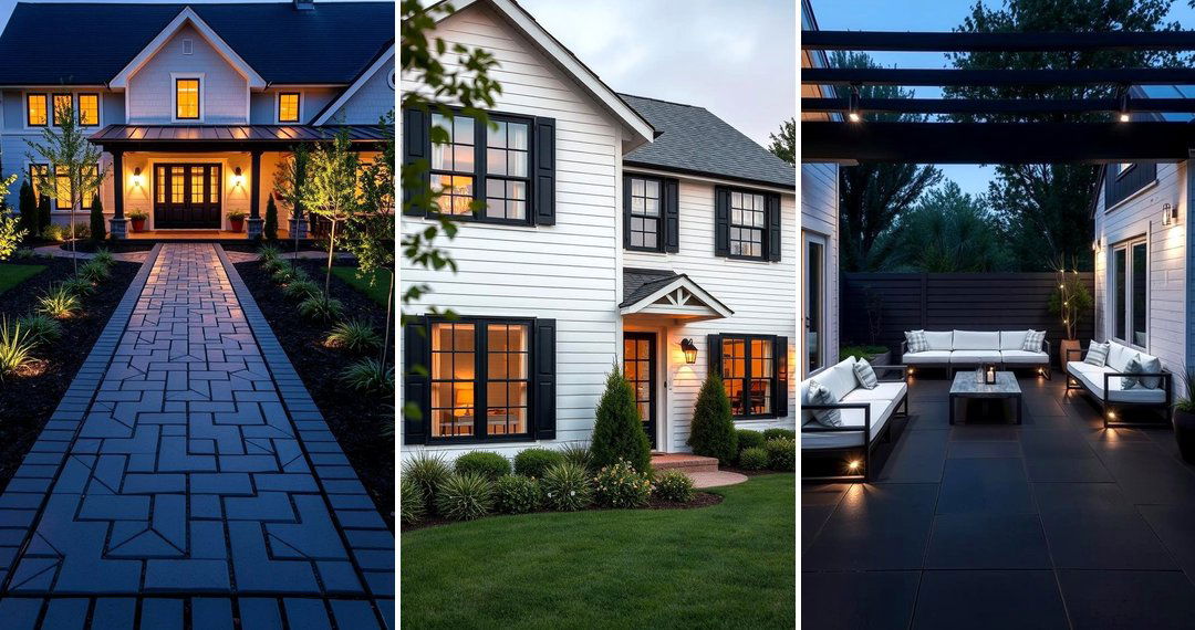24 Black Modern Farmhouse Exterior Design Ideas