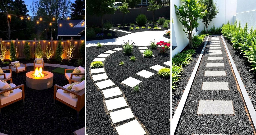 24 Black Mulch Landscaping Ideas: Sleek Garden Designs