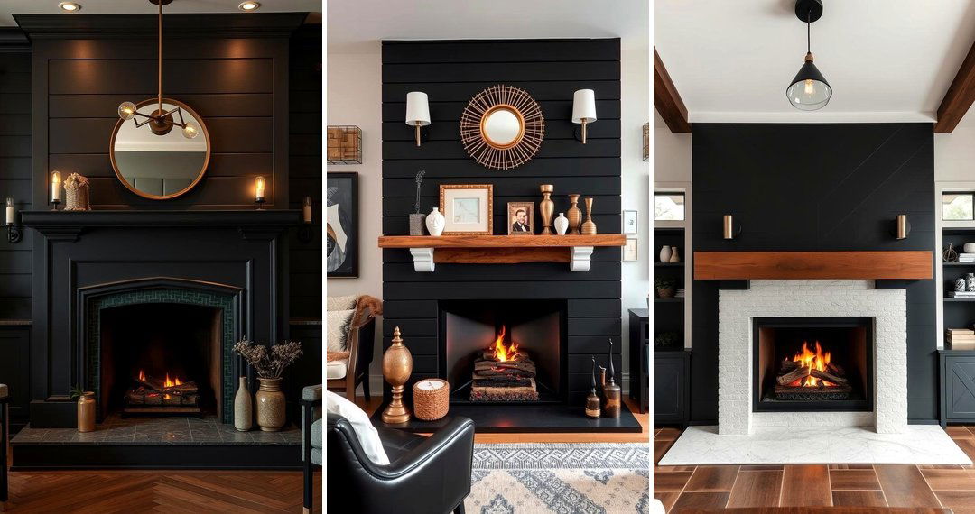24 Black Shiplap Fireplace Ideas: Modern Farmhouse Style