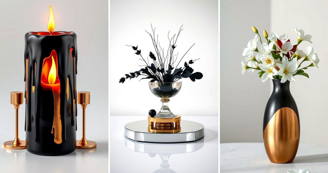 24 Black and Gold Centerpiece Ideas for Elegant Tables