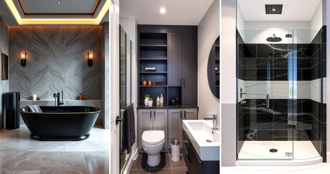 24 Black & Grey Bathroom Ideas for Modern Monochrome Style