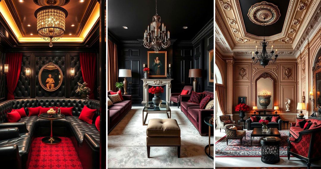 24 Black and Red Living Room Ideas