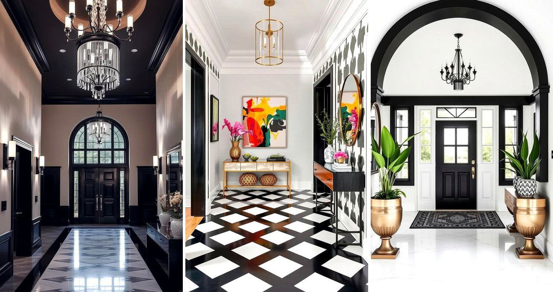24 Chic Black and White Entryway Design Inspirations