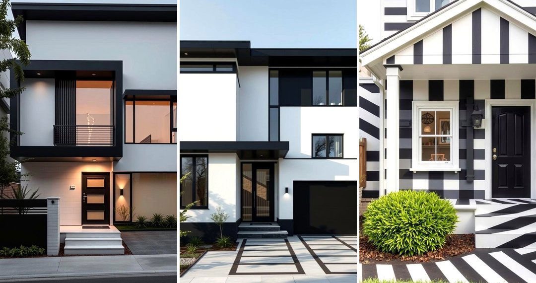 24 Black & White House Exterior Ideas for Curb Appeal