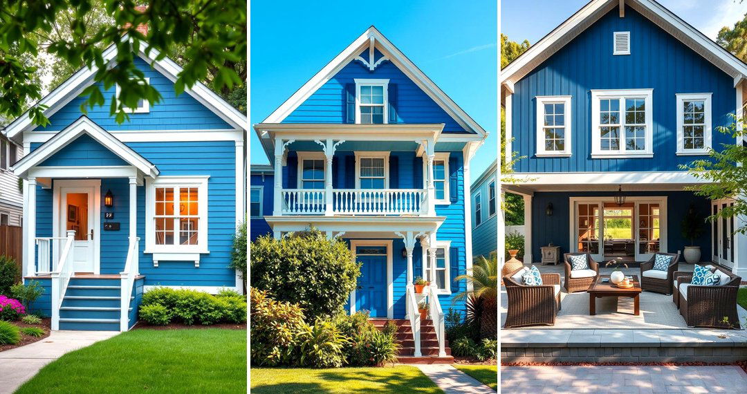 24 Blue House Siding With White Trim Design Inspirations