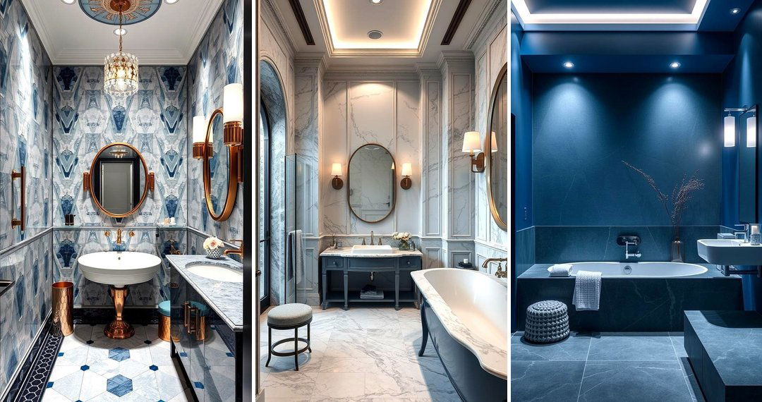 24 Refreshing Blue and Gray Bathroom Decor Ideas 2024