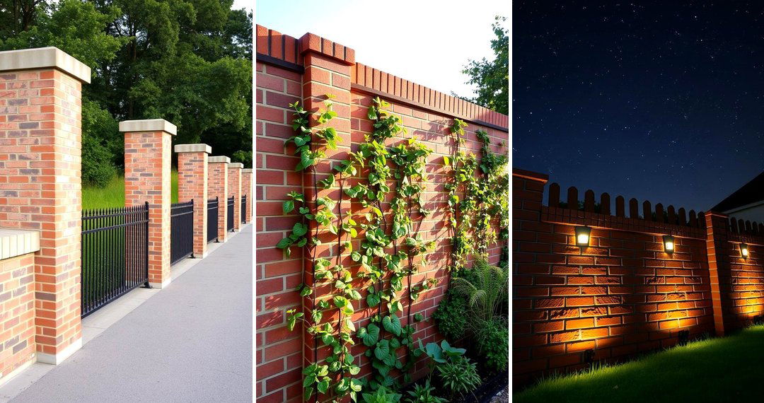 24 Brick Fence Ideas: Durable and Classic Landscape Designs