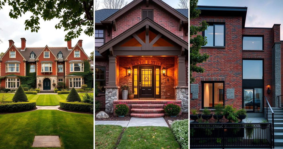 24 Brick Houses With Stone Accents for Timeless Curb Appeal