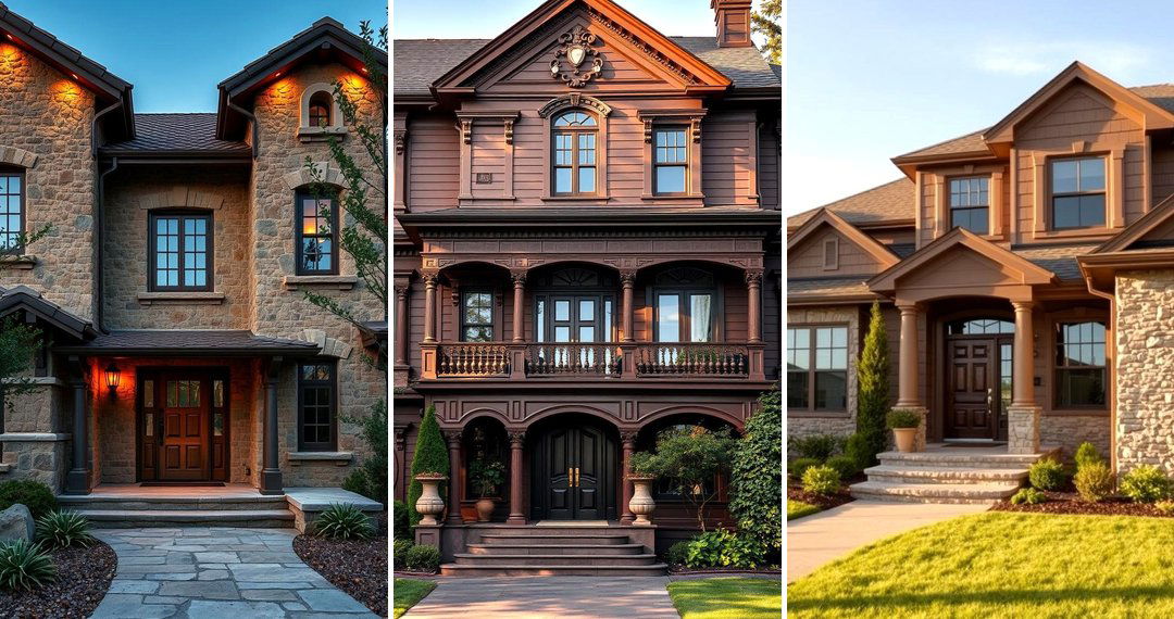 24 Stunning Brown Exterior House Color Combinations