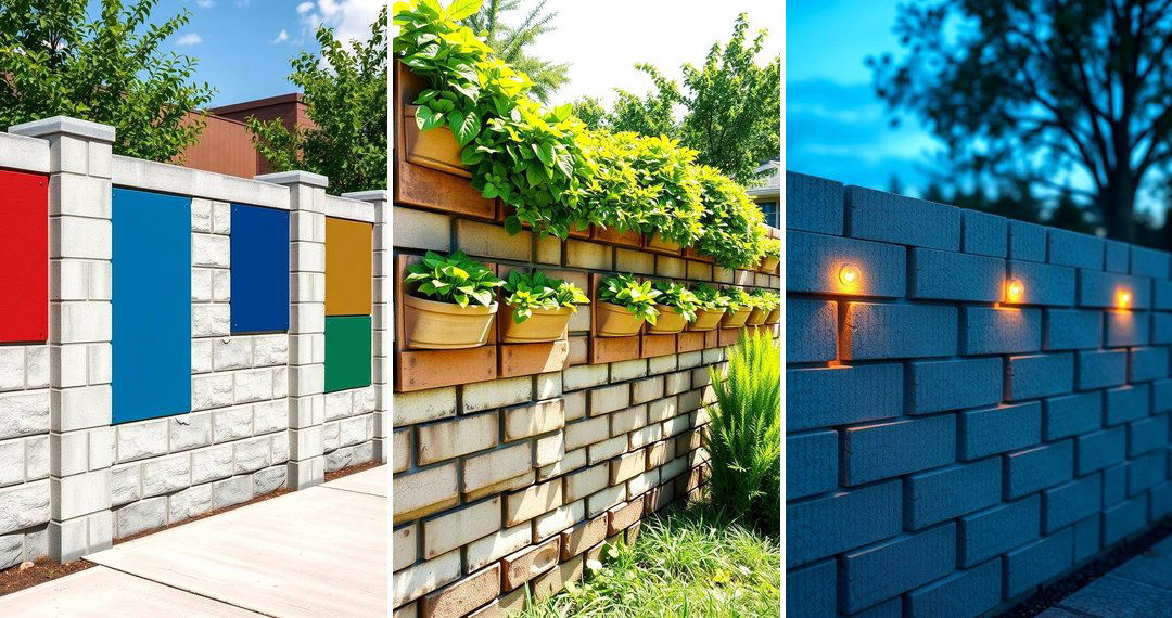 24 Cinder Block Fence Ideas for Affordable Outdoor Privacy